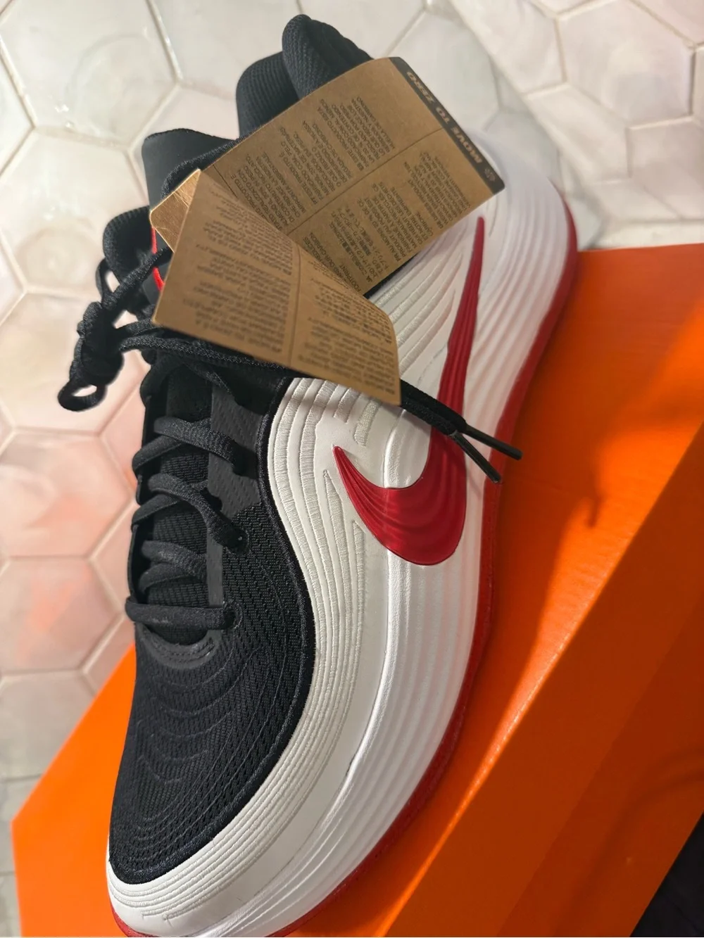 Size 12 - Nike Precision 8 MID Black/White/University Red